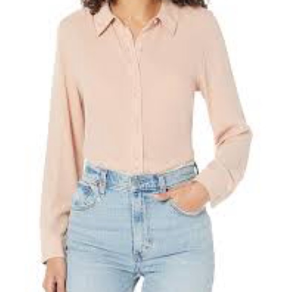 Nanette Lepore Women's Pink Button-Up Blouse